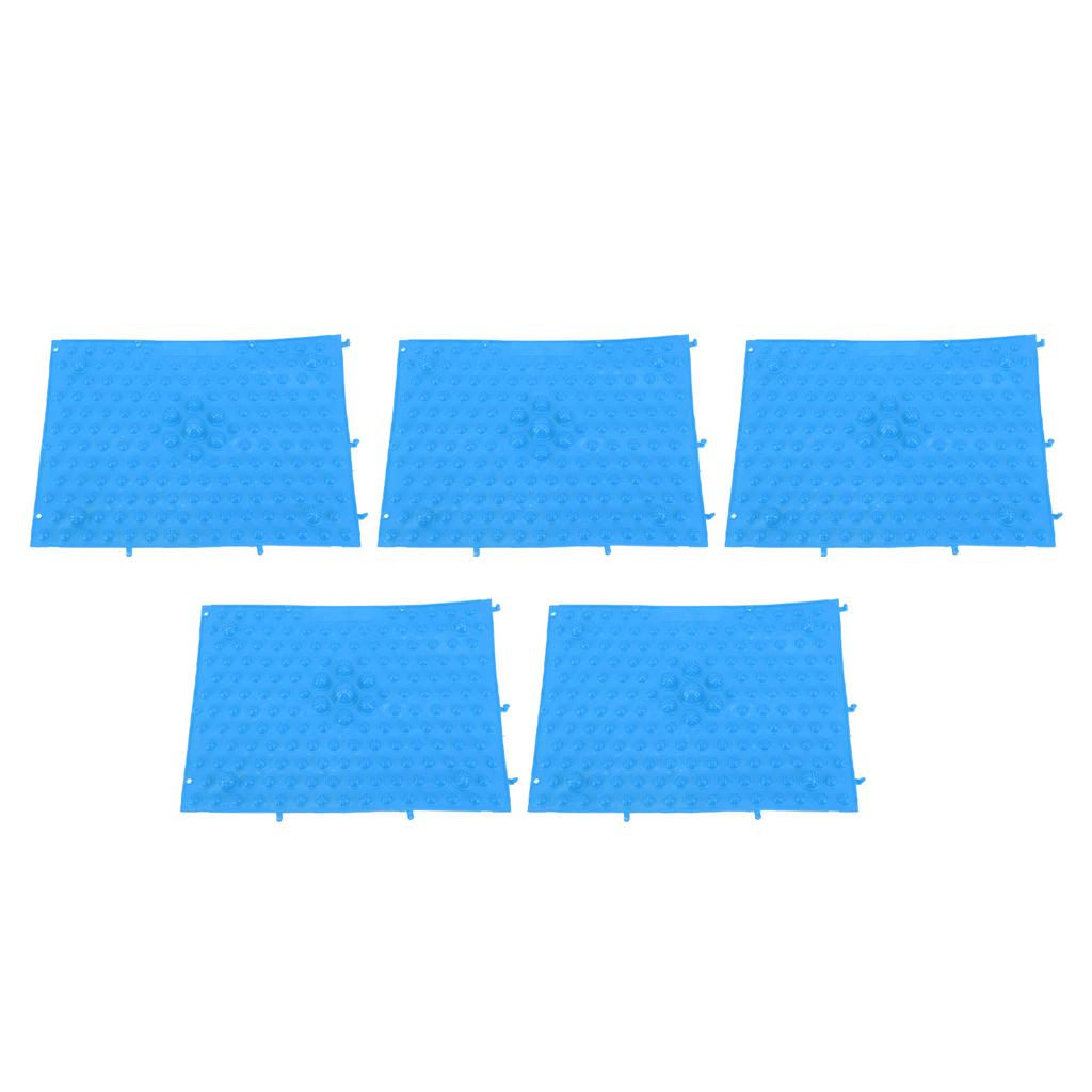 5Pcs Foot Massage Mat TPE Acupressure Walking Toe Plate Massage Pad for Home Outdoor Game Red