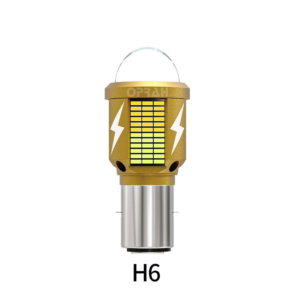 

H4 H6 Motorcycle Headlight High Low Beam BA20D 4014 3570SMD Bulbs Canbus No Error Auto Fog Lamp Moto Motorcycle White Amber 12V