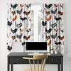 2 pieces - Colorful rooster and hen pattern printed curtains   window decorations   home decorations   room decorations