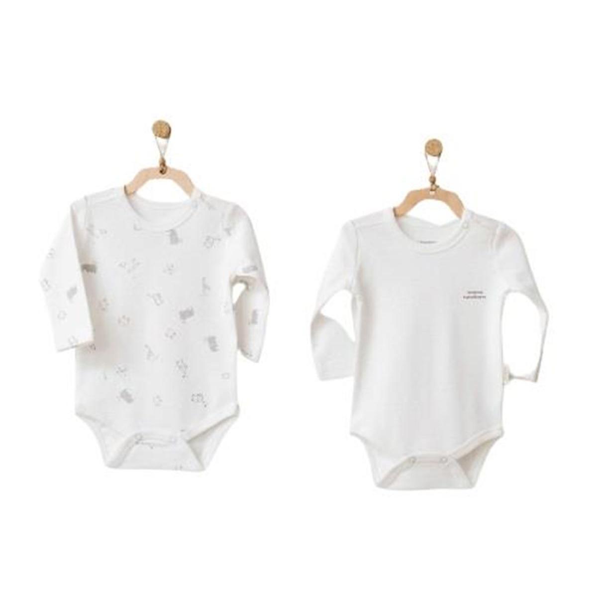 

Andywawa AC21709RPT The Zoo S Balboa Organic 2Lİ Bebe Body Ecru