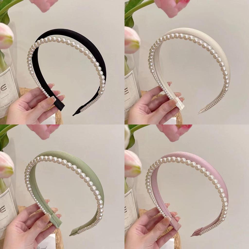Style Headbands Retro Elegant Pearl Simple Solid Color Womens Hair Accessories