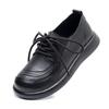 Fashion GKTINOO Genuine Cow Leather Loafers Soft Sole Flats Women Shoes 2024 Autumn Round Toe Lace Up Casual Sneakers Large Size