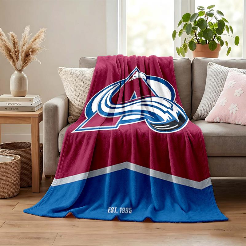 Colorado Avalanche Battaniye Flanel Battaniye Yumuşak Rahat Peluş Atkı Kanepe Yatak için Hafif Ev Dekorasyonu Noel için Hediyeler çeşitli tatiller