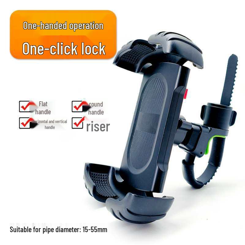 Integrated Flat Handlebar Phone Mount for Road and Mountain Bikes