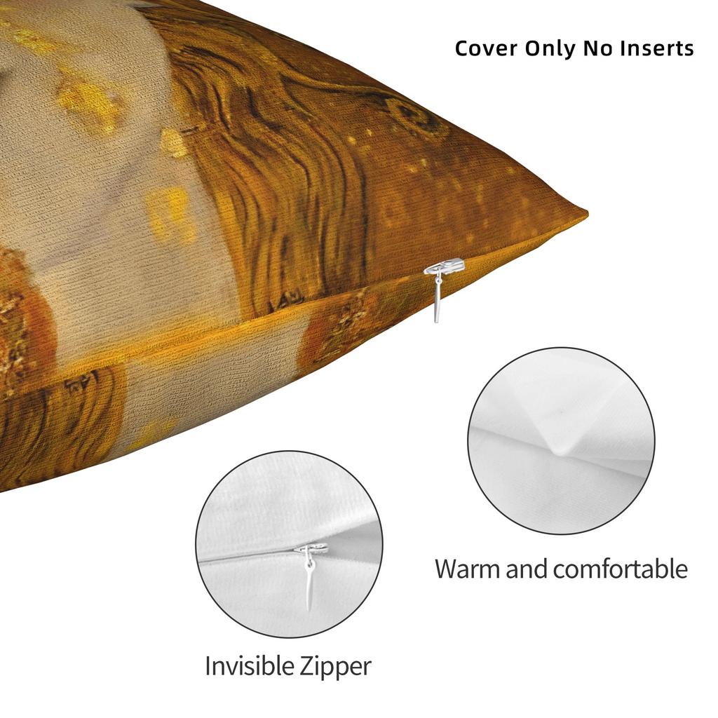 Gustav Klimt Kunst Kissenbezug Druck Kissenbezug Neuheit Kissenhülle für Sofa Couch Bett Wohnzimmer