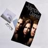 1pc The Vampire Diaries3 Beach Towel, Beach and Seaside Swimming Pool Equipment, Fashion Pattern, Rectangular, Travel Essentials