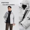 Custom 3-in-1 Down Jacket with Logo for Autumn/Winter – Thick Employee Uniform Outerwear