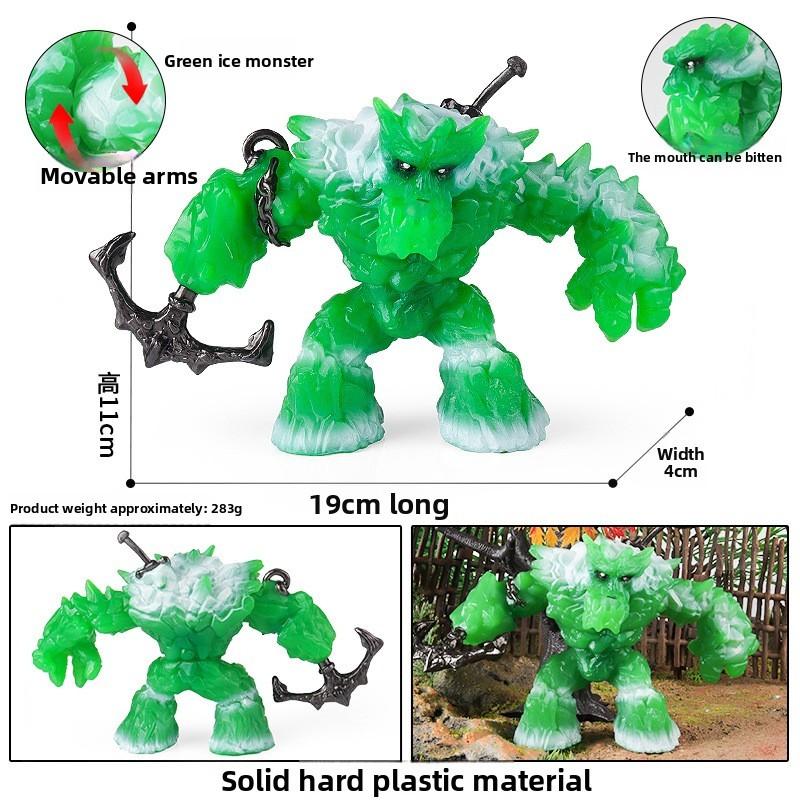 Monster Blue Ice Figures Mythical Model Toy With Movable Limbs For Play Kids