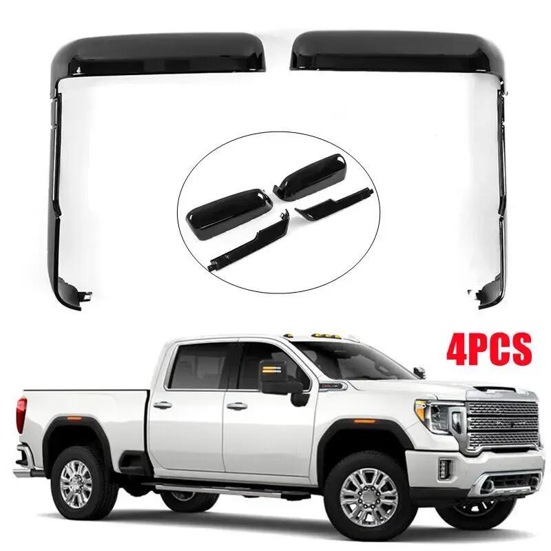 For Chevy Silverado GMC Sierra 2500 3500 - Car Rearview Side Mirror Cover Wing Cap Exterior Door Rear View Case Trim