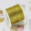 20m/roll 1mm Gold Silver Red Cords Metallic Rope Thread String Strap Gift Wrap Ribbon Cord Bracelet No-slip Hang Tag