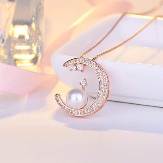 925 Sterling Silver Necklace Pendant 5A Zircon Moon High Quality Fashion Jewelry For Women Men Wedding Birthday Party GiftGood Product
