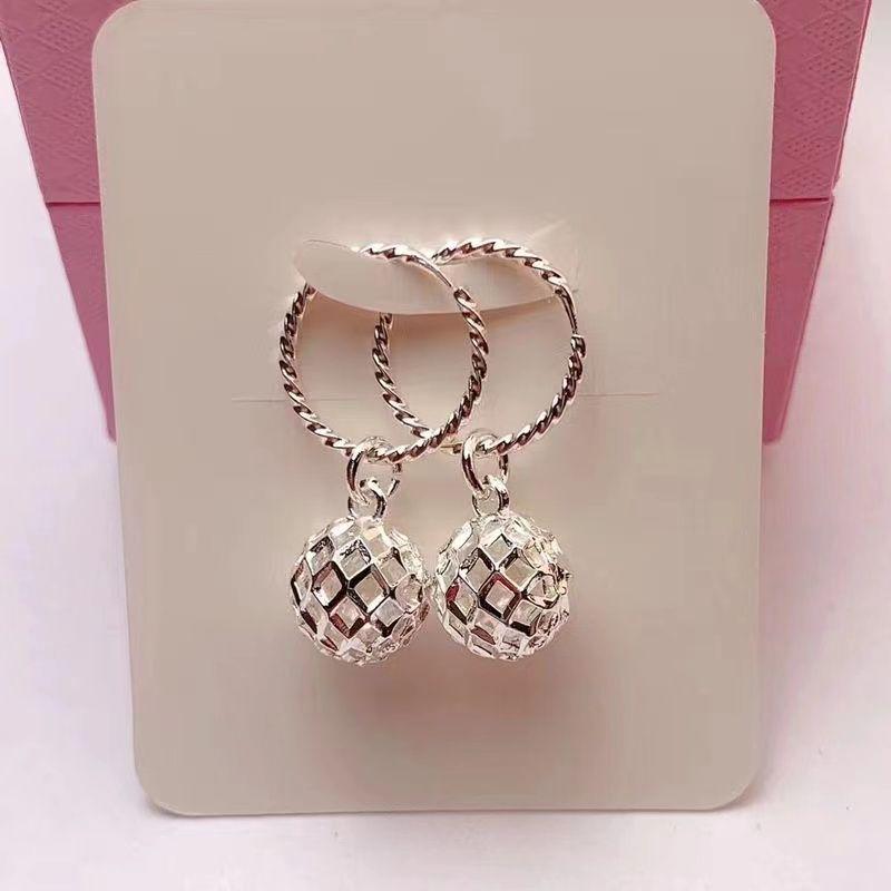 Элегантные этнические серебряные серьги-кольца с полым узором  Гортензия  - Ретро модный подарок для мамы