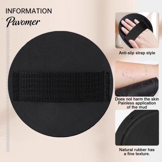 Soft Rubber Body Scrubbers Exfoliating Bath Scrubber Glove with Strap, Ergonomic Deep Skin Cleansing Shower Portable for Gym Mitt, Lightweight