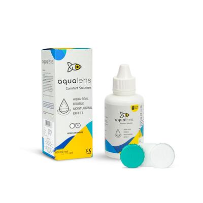 Soluție pentru lentile de contact Aqualens Comfort 60ML - Pachet de 1 (Huse pentru lentile gratuite)
