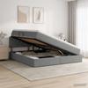 Storage Bed with Mattress Dark Grey 140 x 200 cm Velvet