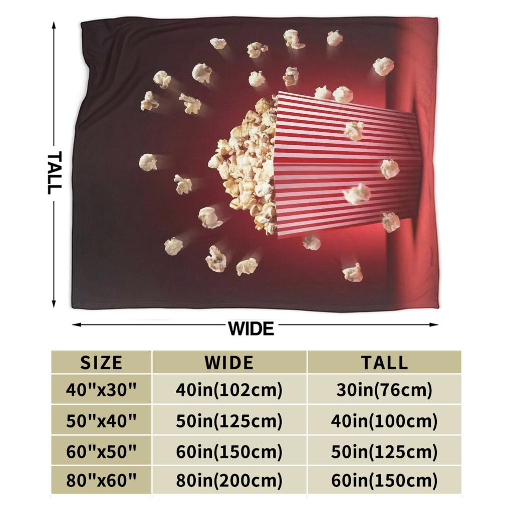 Popcorn Merch Blanket Lightweight Warm Cooking Working Grilling Baking Crafting Throw Blankets for Sofa Throws And Blankets