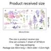 Flower Plant Flowers Home Room Decor Bedroom Self-Adhesive Wallpaper Wall Furniture Door House Indoor Wall Sticker