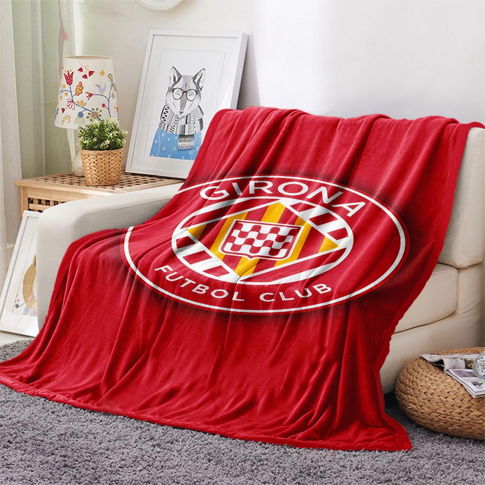 Girona FC FlAannel Blanket, High quality Comfortable for All Seasons, Home Decor, Warmth and Comfort