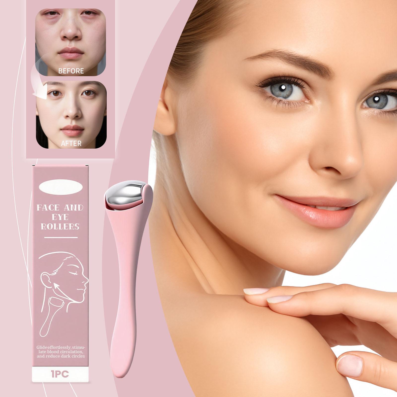 

Cold And Hot -purpose Facial Roller Massager, Alloy Constant Temperature, Swelling Reduction And Circulation Portable Massager. One Size розовый