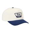 Used Brixton Linwood Snapback Hat Cap Off White/Navy Cap Free Shipping