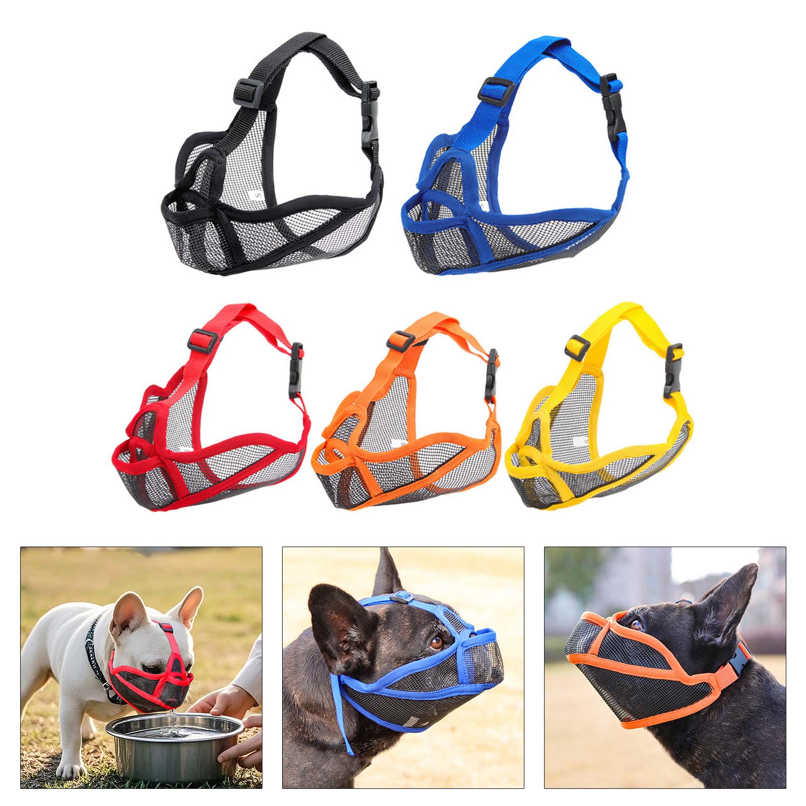 

Dog Muzzle German Dog Comfortable Strap Secure Muzzle Medium Large Breeds Mouth Guard Strap Breathable Muzzle 2XS