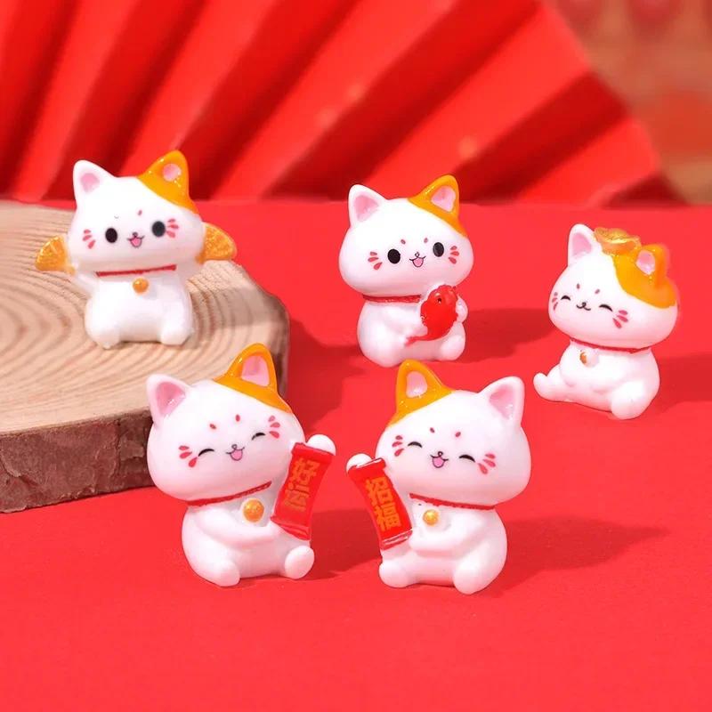 Reichtum Winkende Hand Katze Chinesische Glückskatze Cartoon Ornament Niedlich Winkender Arm Zuwinkende Glückskatze Für Home Office Dekoration