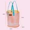 Bag PVC Tote Bag Makeup Organizer Female Beach Bag Storage Bag Shopping Bag Striped Handbag