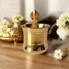Brass Panchpatra Set with Snake Head Design Spoon(Udarini) | Pooja Accessory for Home or Office Temple