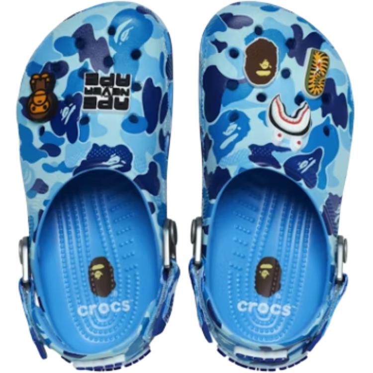 Crocs Sabot Classique A Bathing Ape Abc Camo Bleu Enfants 210285-4TB