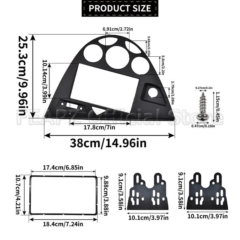 For Ford Focus MK1 Fiesta 1998-2004 1Set LHD Car Center Dashboard Trument Radio Surround Panel Trim Kit Car Accessories