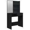 Dressing Tables Dressing Table With Mirror Black 74.5X40x141 Cm