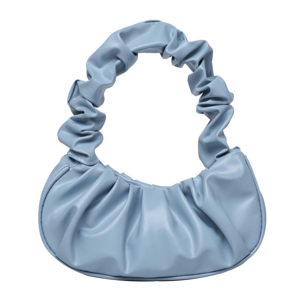 Korean One-Shoulder Pleated Dumpling Tote Bag