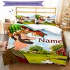 3Pcs Custom Name Pettson Findus Bedding Set Duvet Cover Closure Includes 1Duvet Cover 2Pillowcases Soft And Comfortable For All Seasons
