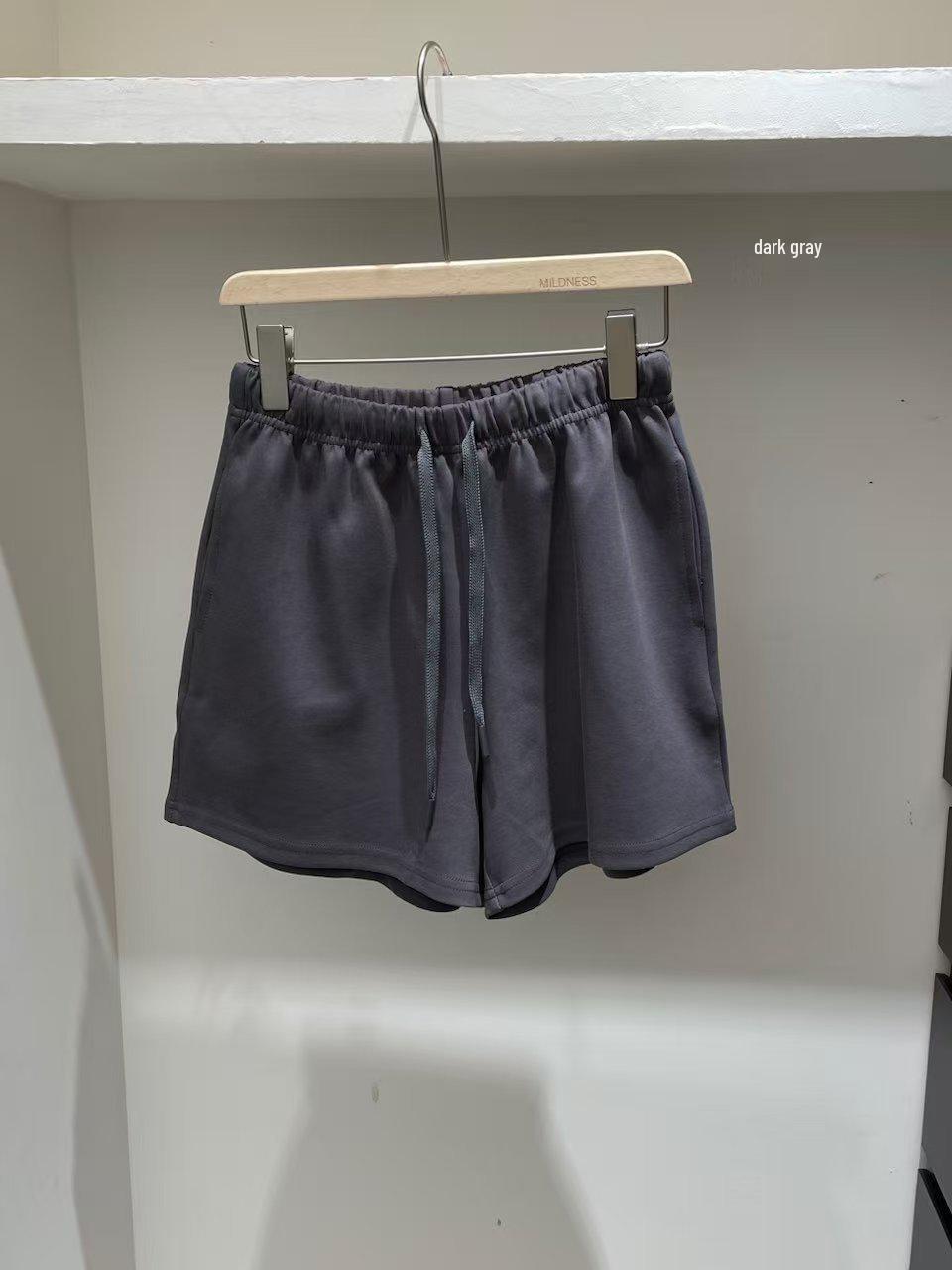 

MILDNESS2026 Women s Korean Style Slimming Drawstring Shorts: Spring/Summer Casual Versatile Fit One Size темно-серого