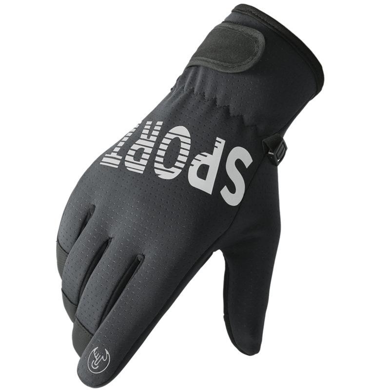 

Велоперчатки Мужские Зимние Плюс Бархатные Теплые Для Уличных Видов Спорта Велосипедные Водительские Ветрозащитные Нескользящие Перчатки с Полными Пальцами и Сенсорным Экраном average size