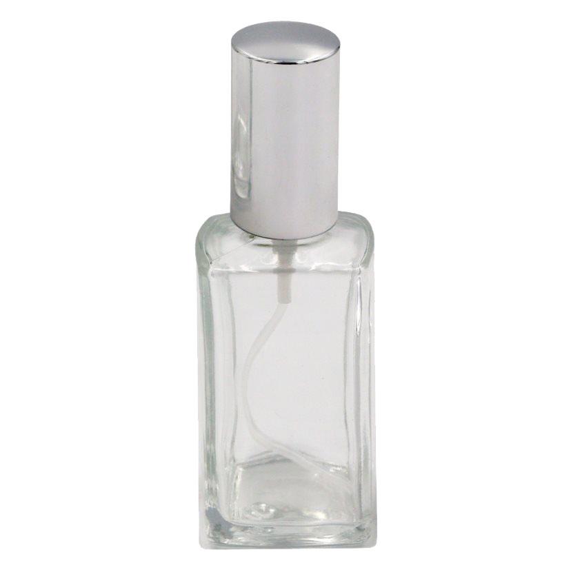 Perfume Bottle, Zamo, With Infillable Sprayer And Silver Lid, 50Ml Capacity