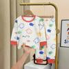Kids Cotton Thermal Underwear Set Boys Girls Spring Autumn Pajamas Baby Warm Home Wear Long Sleeve Pants Lounge Suit