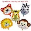 Jungle animals birthday banner backdrop set Safari Wild One bunting card supply