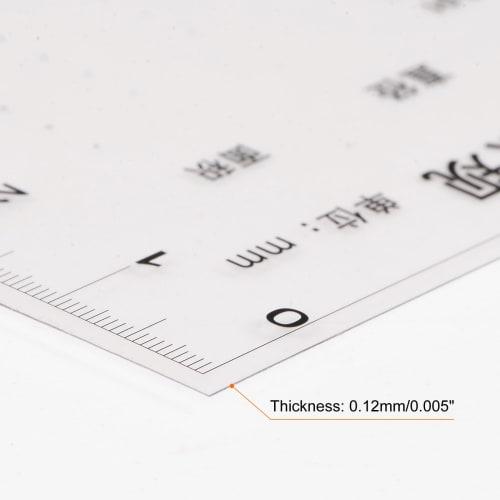 uxcell High-Precision SEC Size Estimation Chart, 10cm Transparency Defect Detection Film Ruler, Diameter and Line Width Defect Measurement