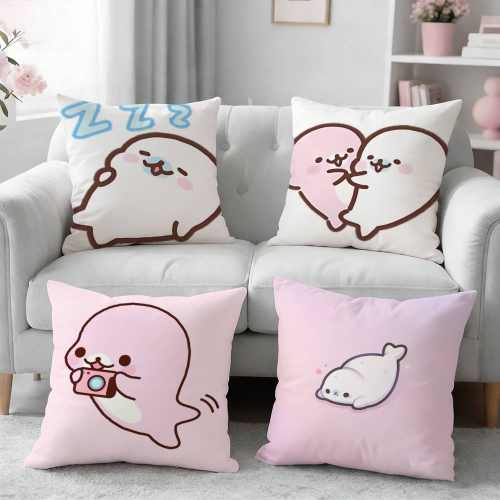 Cute M-Mamegoma Pillow Case For Sofa Living Room Home Office Decor Protective Cover