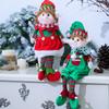 Male and Female Elf Toy Dolls for Home Decoration Christmas Atmosphere Decoration Fabric Plush Legs Elf Doll Accessories