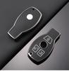 For Mercedes-Benz TPU Car Key Cover E-Class/Class E300L/C260L/A200L Car Key Decorative Leather Pattern All-Pack Protective Case