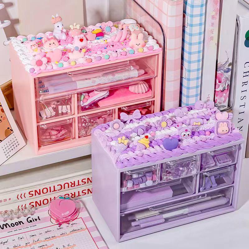 DIY Cream Glue Jewelry Box: Creative Nine-Grid Storage for Living Room or Bedroom