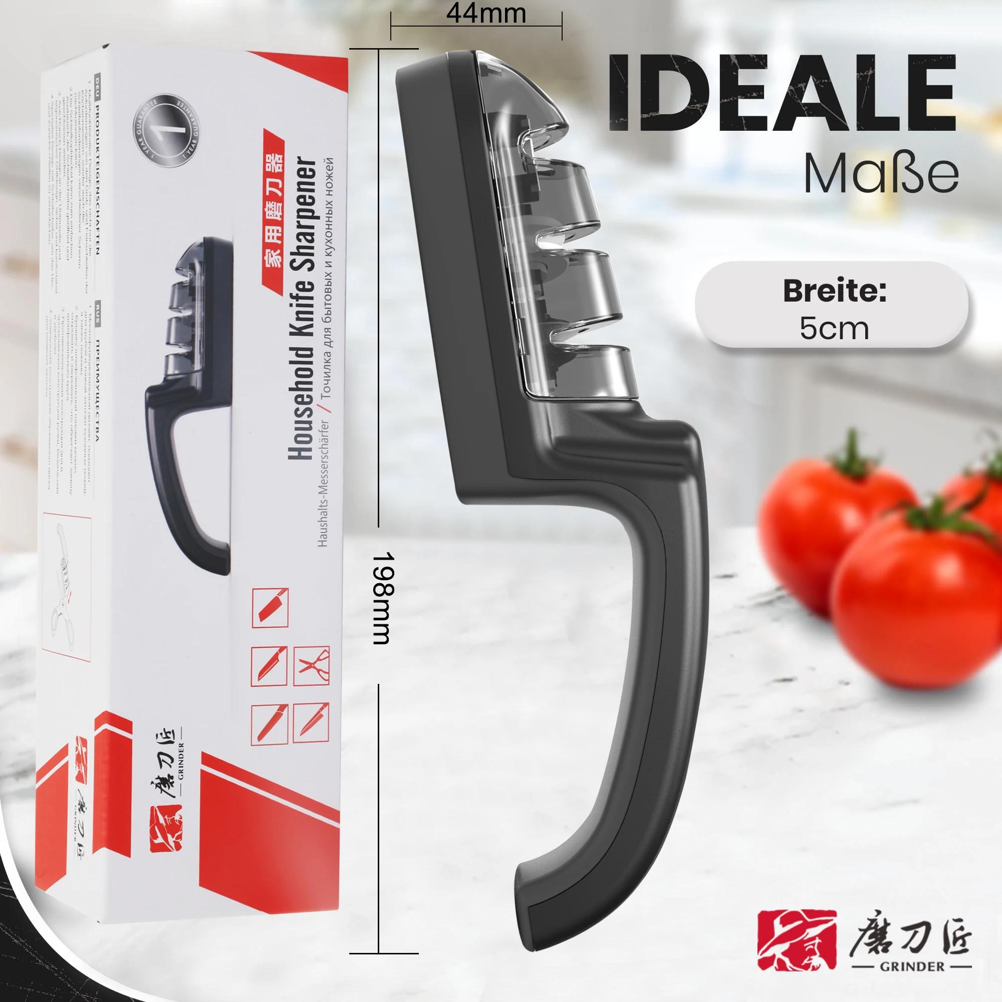 

TAIDEA Home Use 3 Stage Knife Sharpener - Universal Manual Grinder for Blades Scissors Kitchen Tools | & Quick Sharpening 199 44 55mm