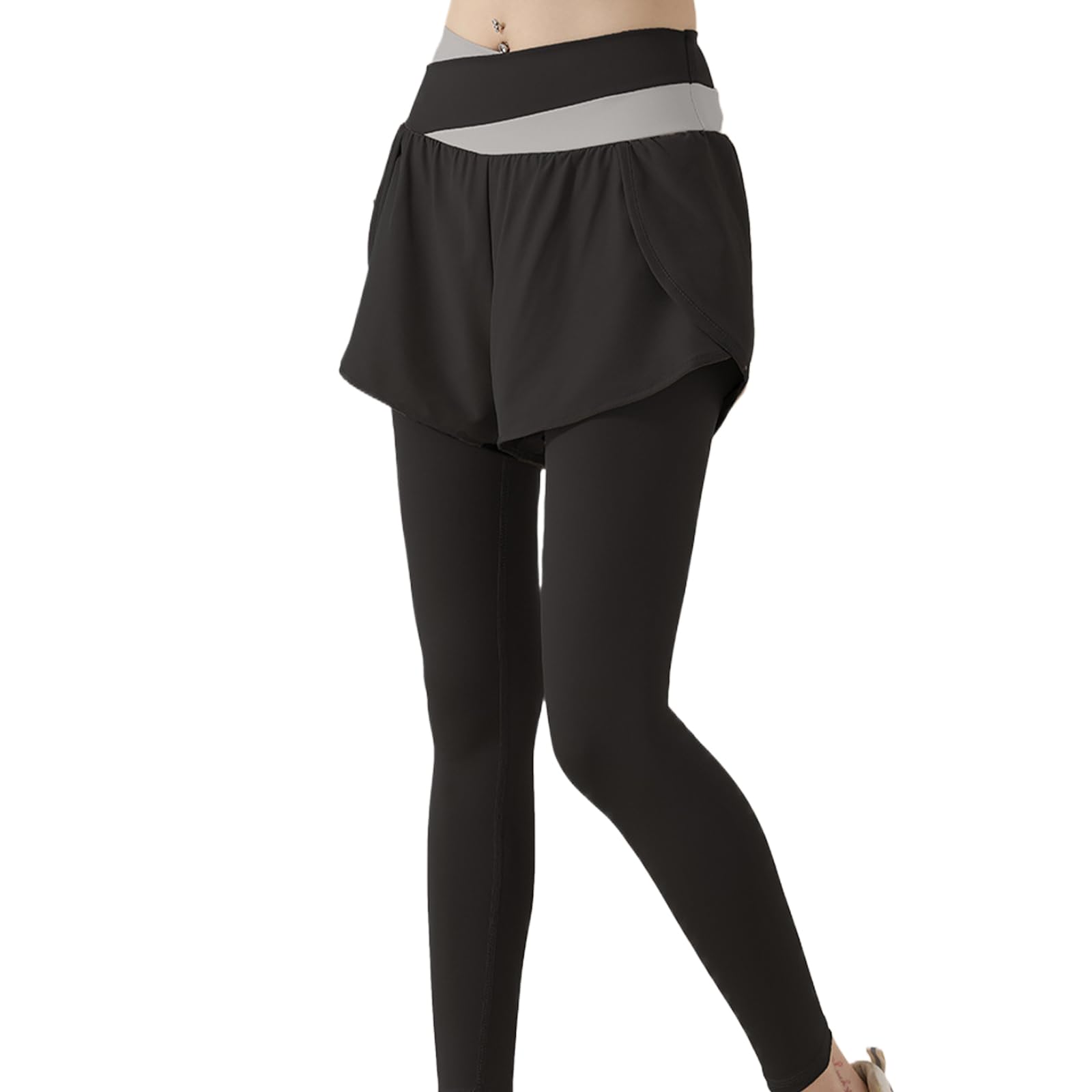 

Pokmil Йога Укороченные Леггинсы с Длинным Залом с Мягкими и Идеальными для Жаркой и Повседневной Носки Женские Леггинсы, Спортивные Леггинсы, Домашняя Одежда, Длина, Носка, Фитнес, чёрный