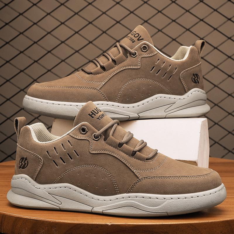 autumn shoes for men suede Leather Casual Shoes Sport Style Leisure Shoes Street Youth Lace-up Sneakers