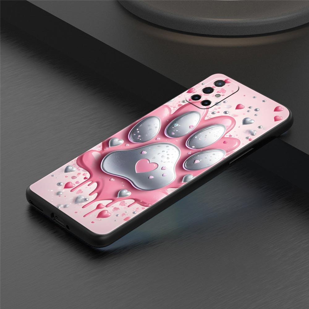 Phone Case For Oneplus 13R 13 12 10T 11 R10 Nord N100 N200 N10 9 9R CE 2 3 Z Pro Lite 5G Soft TPU Cover Og Paw Print Aesthetics