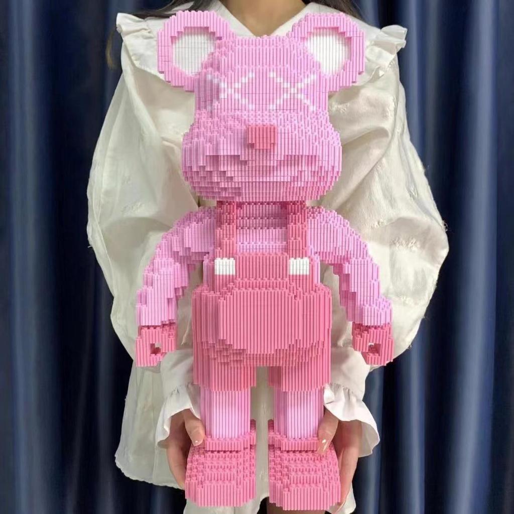 Compatible LEGO Violent Bear Educational Building Blocks - Children's Micro-Particle Assembling Toy Gift