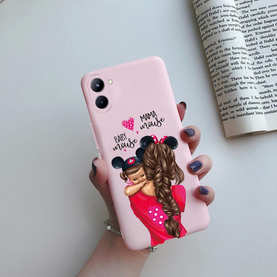 For Realme C33 4G Case Super Mom Baby Fashion Girls Soft Silicone Phone Case For Realme C33 2022 RMX3624 Back Cover Bumper Etui