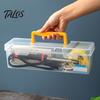 Talos Hardware Storage Box, with Handle Transparent Stackable Dust-Proof Organizer, for Tools Spices Art Supplies Office Accessories